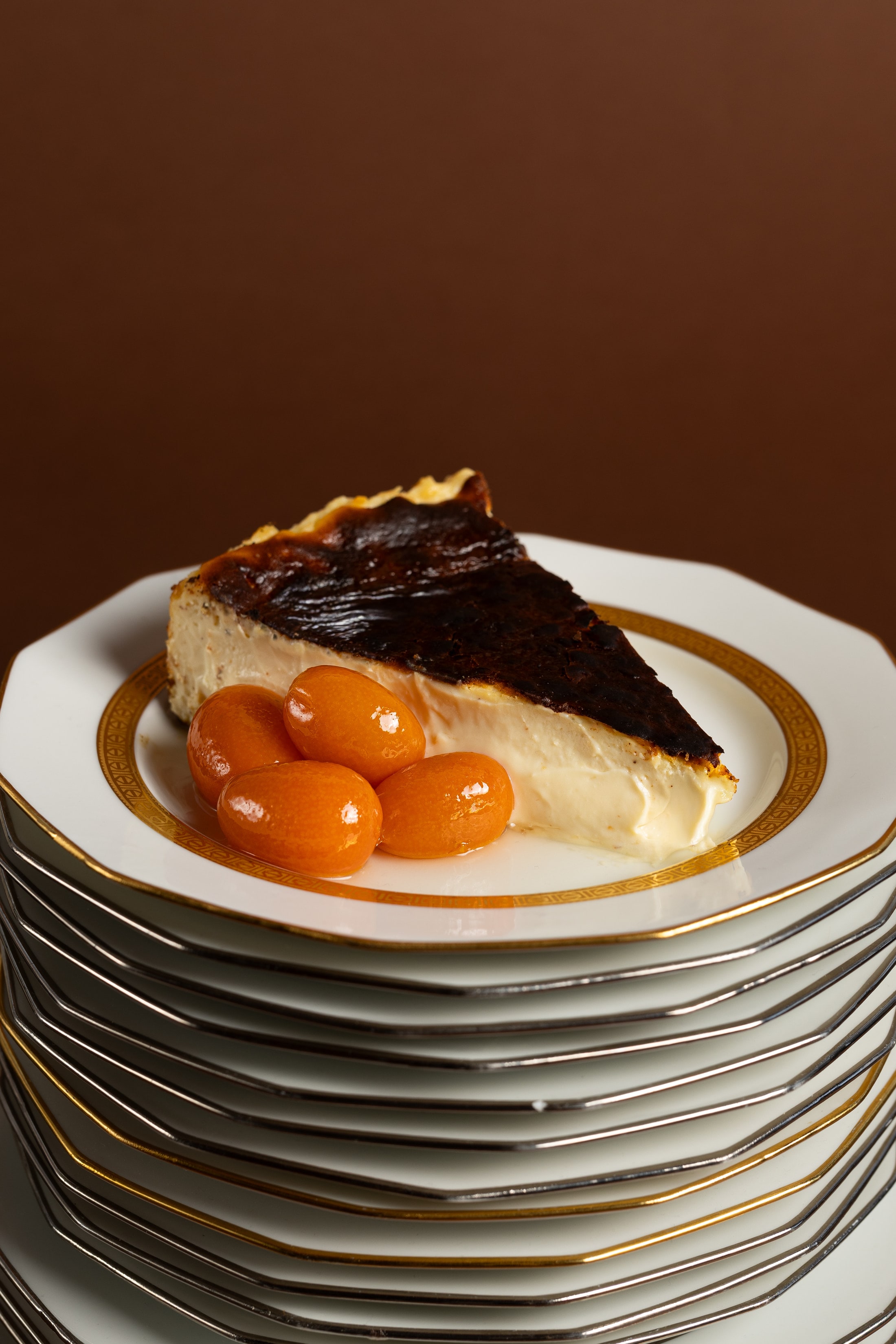 Tarta vasca Viloch recién horneada
